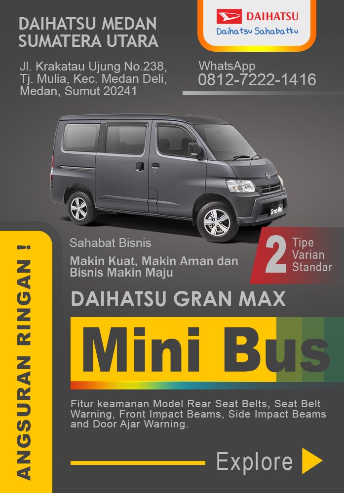 Daihatsu Medan GRAN MAX MB Promo