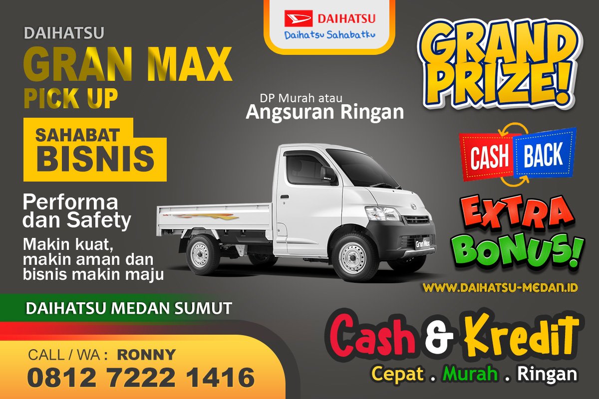 Gran max PU Daihatsu Medan 2024