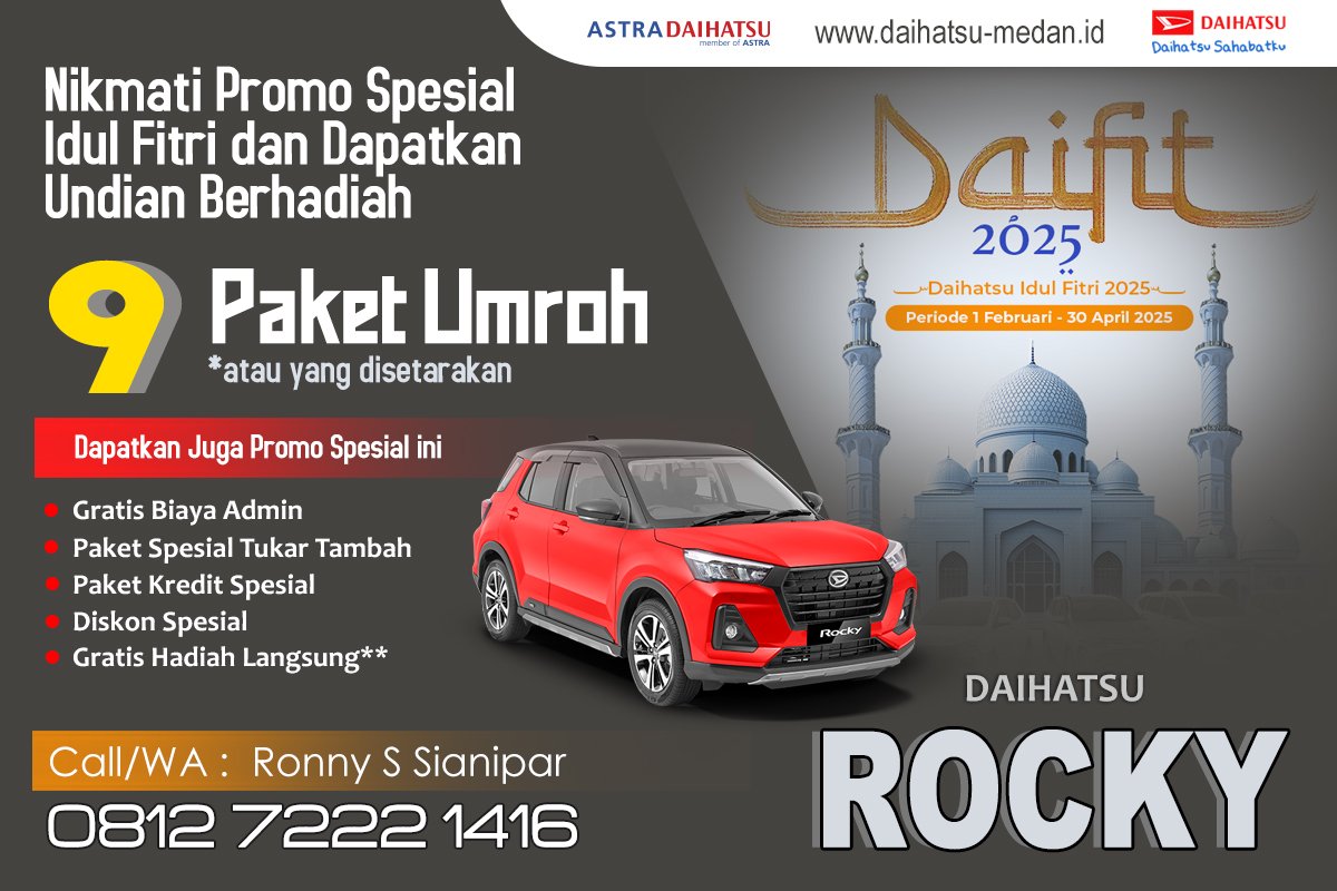 DAIHATSU MEDAN ROCKY HARGA PROMO 2025