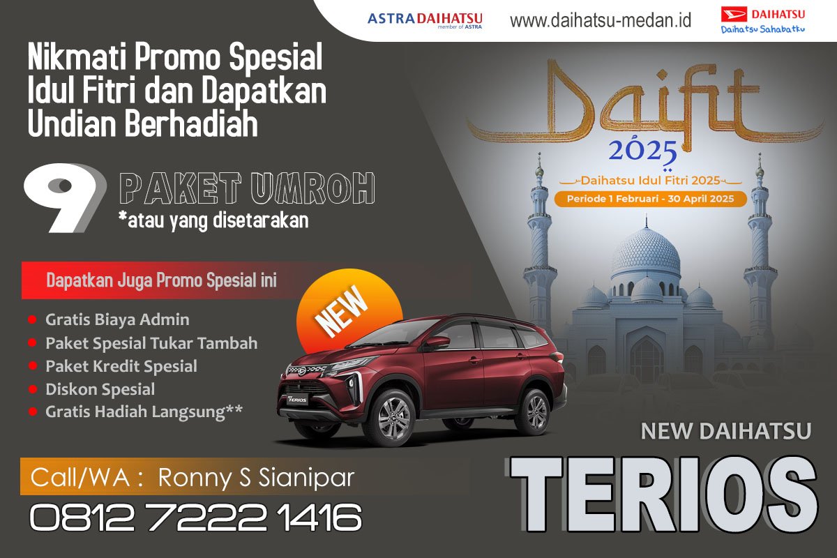 DAIHATSU MEDAN TERIOS HARGA PROMO 2025