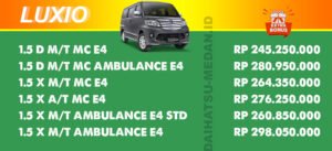 Pricelist Daihatsu Luxio Medan 2025