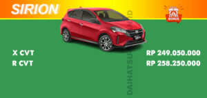 Pricelist Daihatsu Sirion Medan 2025